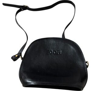 JOOP! Vintage Black Leather‎ Crossbody Bag Half Moon Purse Designer Handbag